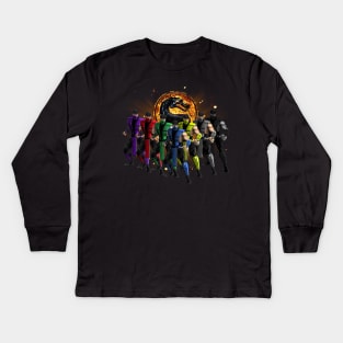 Ninja Mortal Rhapsody Kombat Kids Long Sleeve T-Shirt